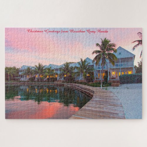 Marathon Quay Florida Christmas Greetings Jigsaw Puzzle