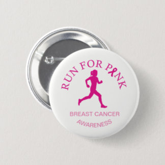 Marathon Race for Breast Cancer Awareness Button