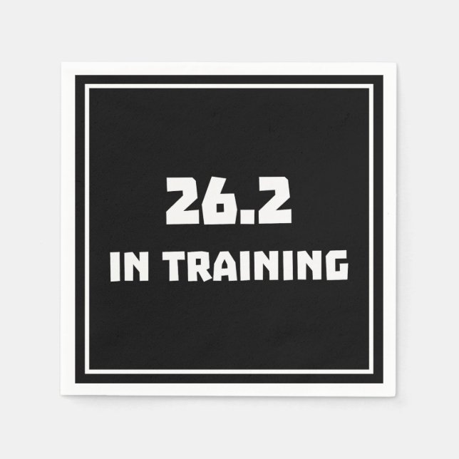 Marathon Runner 26.2 In Training Running Napkins (Front)