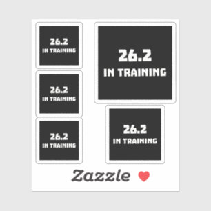 Marathon Runner 26.2 In Training Running Sticker