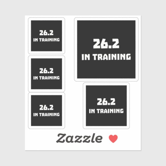 Marathon Runner 26.2 In Training Running Sticker (Sheet)