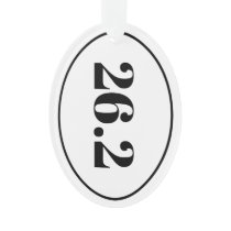 Marathon Runner 26.2 Oval Keepsake Gold Ornament Marathon Runner 26.2 Oval Keepsake Gold Ornament