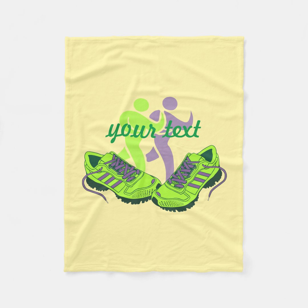 Marathon Runner Custom Fleece Blanket Zazzle