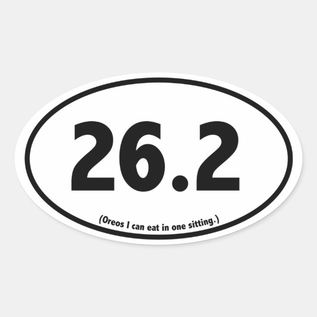 Marathon Runner Humor Sarcastic Parody Sticker (Front)