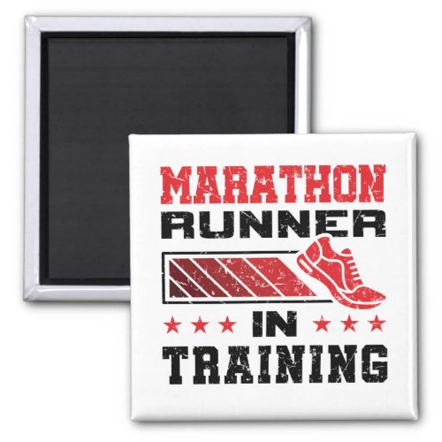 Marathon Runner In Training Magnet
