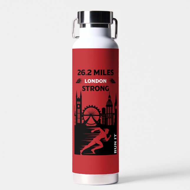 Marathon Runner London 26.2 Water Bottle (Front)