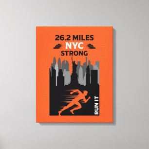 Marathon Runner New York 26.2 Canvas Print