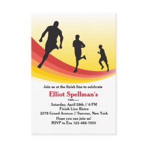 Marathon Runner Party Invitation