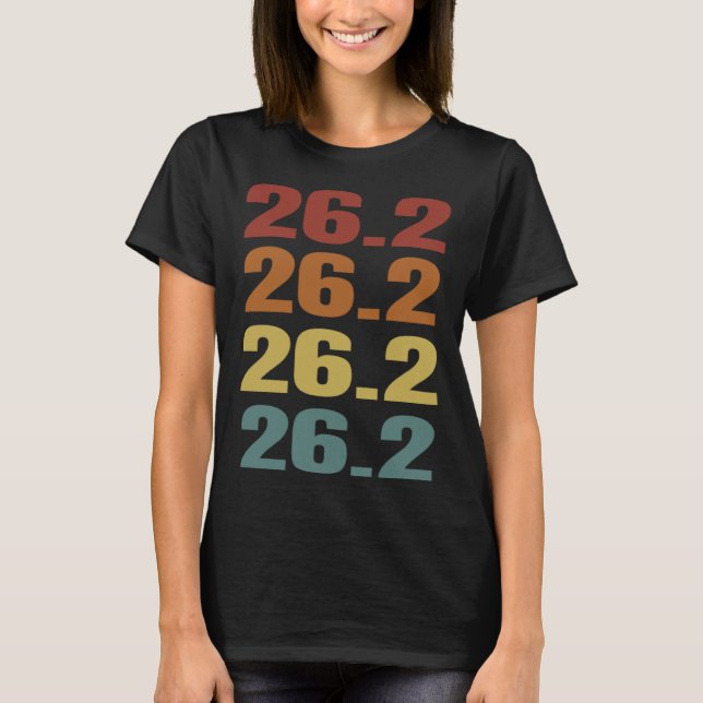 Marathon Runner  Retro Running 26 2 Miles T-Shirt (Front)