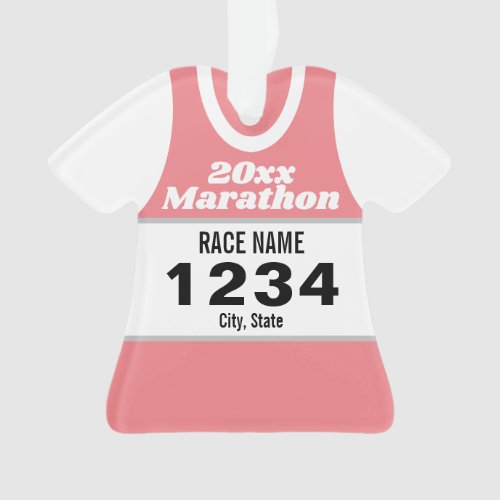 Marathon Runner Shirt Ornament