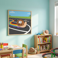 Marathon Runner Snail Cute Rainbow Trail