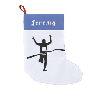 Marathon Runner Track Field Cross Country His Name Small Christmas Stocking