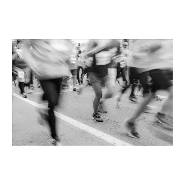 Marathon Runners Acrylic Print (Front)