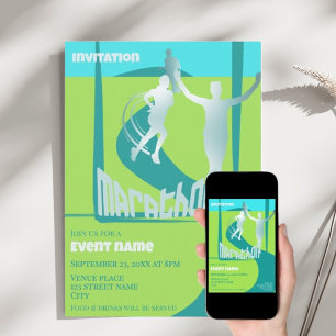 Marathon runners event celebration Invitation