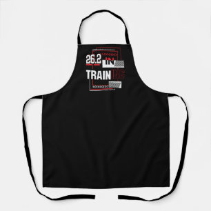 Marathon Running - 26.2 in Training Abstract Apron