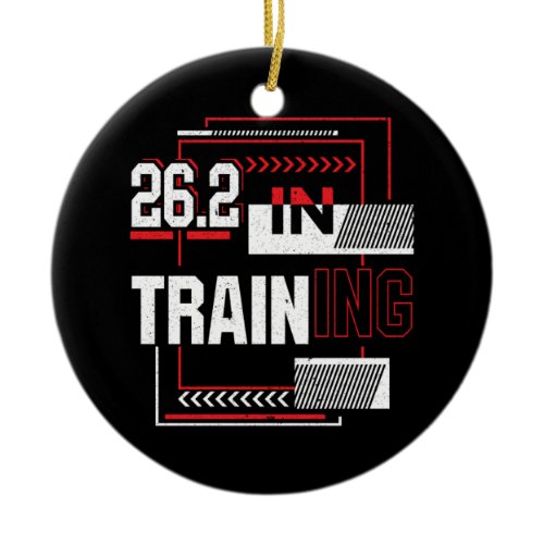 Marathon Running - 26.2 in Training Abstract  Ceramic Ornament