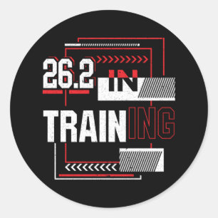 Marathon Running - 26.2 in Training Abstract  Classic Round Sticker