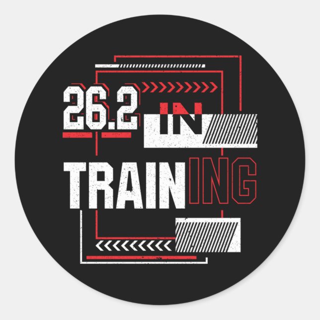Marathon Running - 26.2 in Training Abstract  Classic Round Sticker (Front)