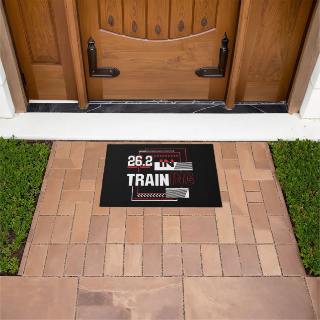Marathon Running - 26.2 in Training Abstract  Doormat (Outdoor)