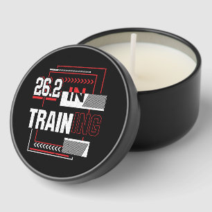 Marathon Running - 26.2 in Training Abstract Mini Candle Favors