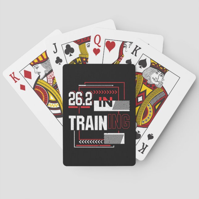 Marathon Running - 26.2 in Training Abstract  Poker Cards (Back)