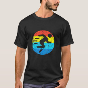 Marathon Running Fast Runner Silhouette Retro 1970 T-Shirt