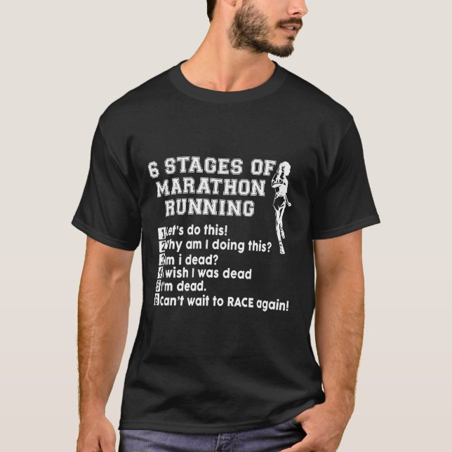 Marathon Running Funny Runner Tee Track Perfect Gi (Front)