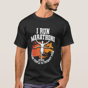 Marathon Running Jogger & Runner, Motivational Jog T-Shirt