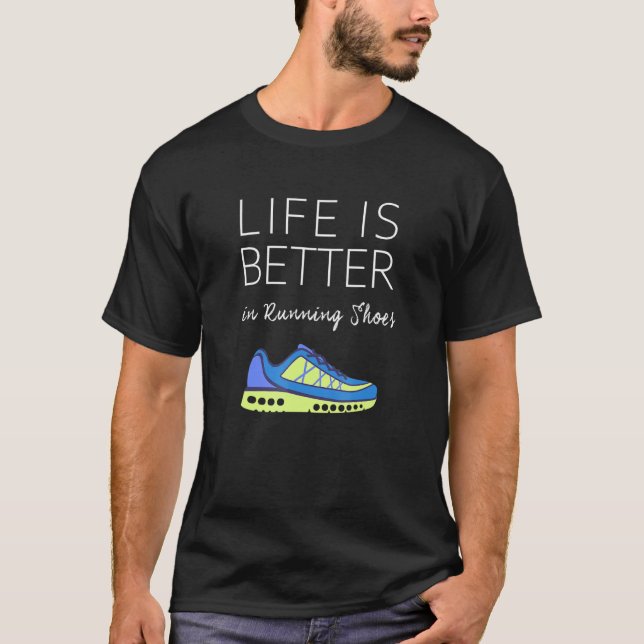 Marathon Running Runner Tee - Life Is Better In Ru (Front)