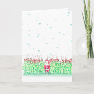 Marathon Santa Christmas Card for Runner