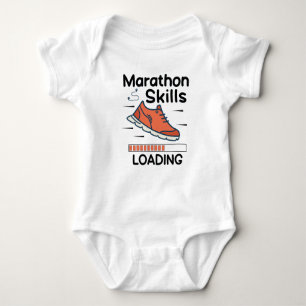 Marathon Skills Loading   Running Lover   Runner Baby Bodysuit