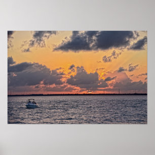 Marathon Sunset in the Florida Keys Poster