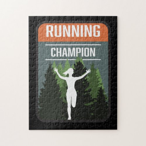 Marathon Trail running Champion Jigsaw Puzzle