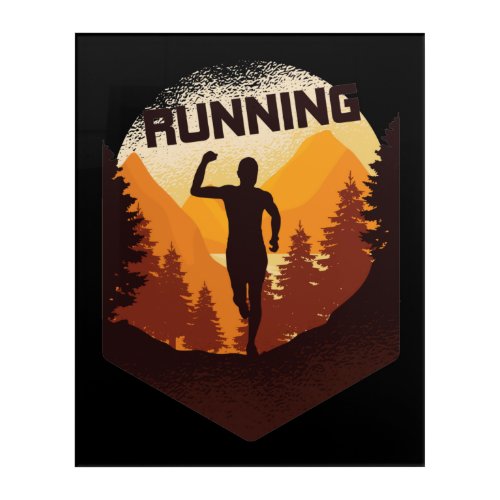 Marathon Trail running running man Acrylic Print