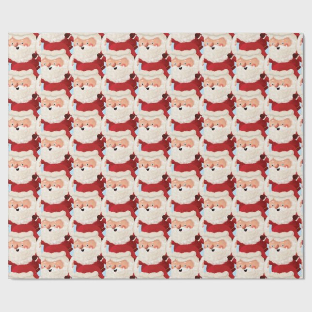 Marathoner Santa Funny Bold Sport Christmas  Wrapping Paper (Flat)