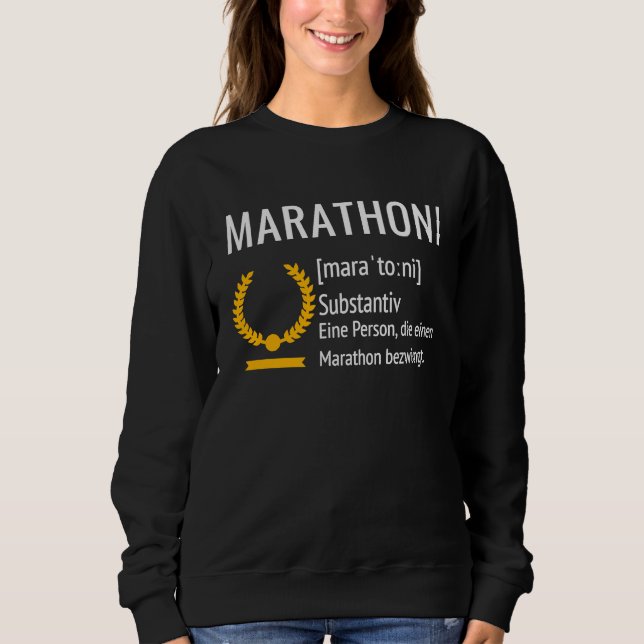 MARATHONI Marathon Runner Finisher Sweatshirt (Front)