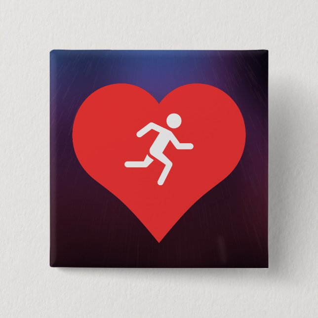 Marathons Pictogram Pinback Button (Front)