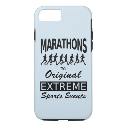 MARATHONS the original extreme sports events iPhone 87 Case