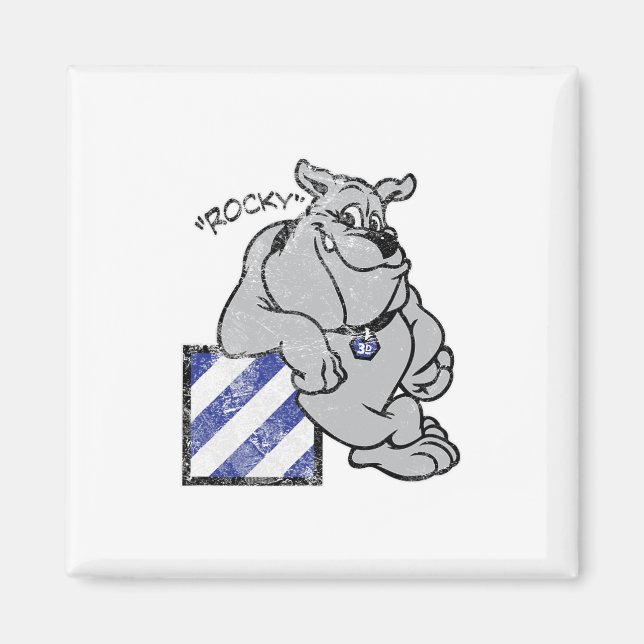 Marauder 3rd Infantry Division Rocky The Bulldog  Magnet (Front)