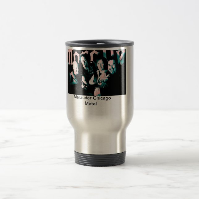 Marauder photo silver travel mug (Center)