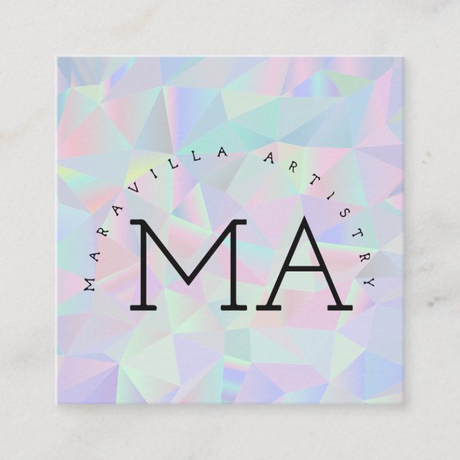 Maravilla Artistry Square Business Card (Front)