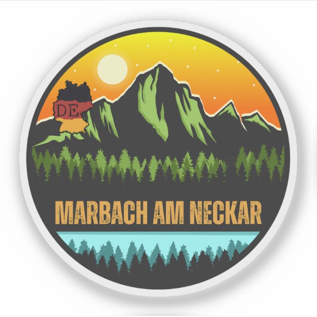 Marbach am Neckar, Baden-Württemberg Germany Sticker (Front)