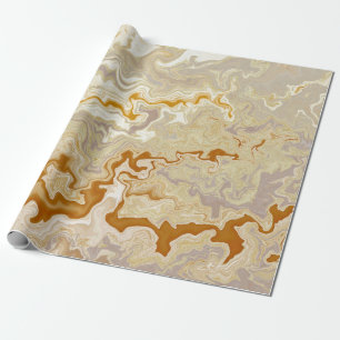 Marbelized Gold Wrapping Paper