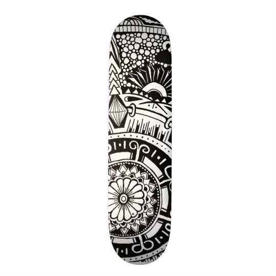 Marbke circle skateboard with bohemian style | Zazzle.com