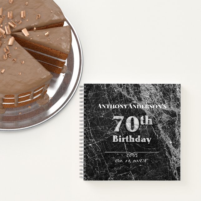 Marble 70th Birthday Party Guest Book (Creator Uploaded)