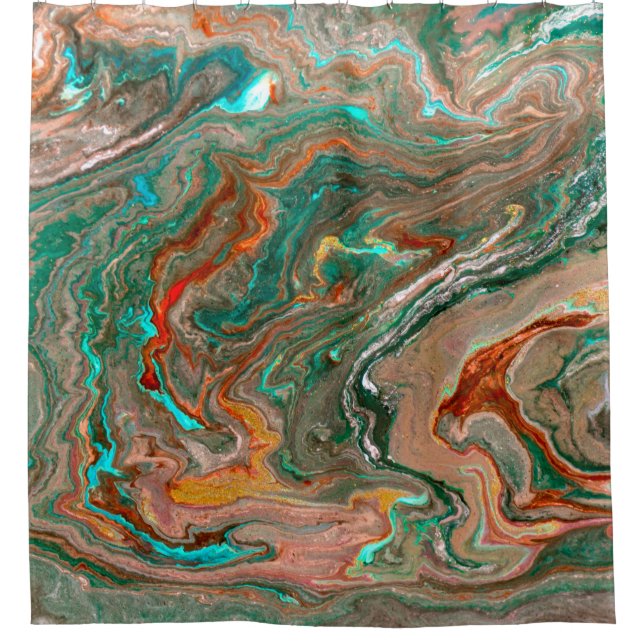 Marble abstract acrylic background. Marbling artwo Shower Curtain (Front)