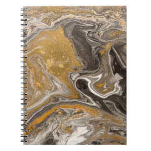 Marble abstract acrylic background. Nature marblin Notebook