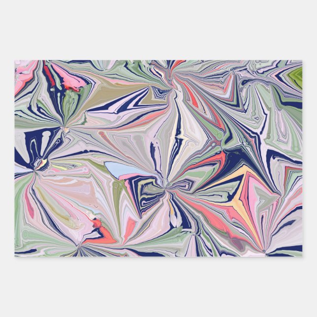 Marble Abstract Design Wrapping Paper Sheets (Front)