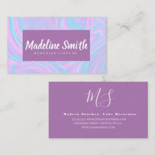 Marble Abstract Homemade Cake Bakery Business Card