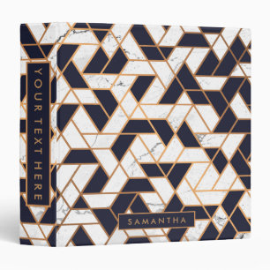 Marble Abstract Mosaic 3 Ring Binder